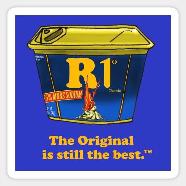 R1 Spam: The Original is Still the Best Sticker by LOBROCOP